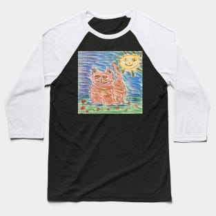 Peach cat Baseball T-Shirt